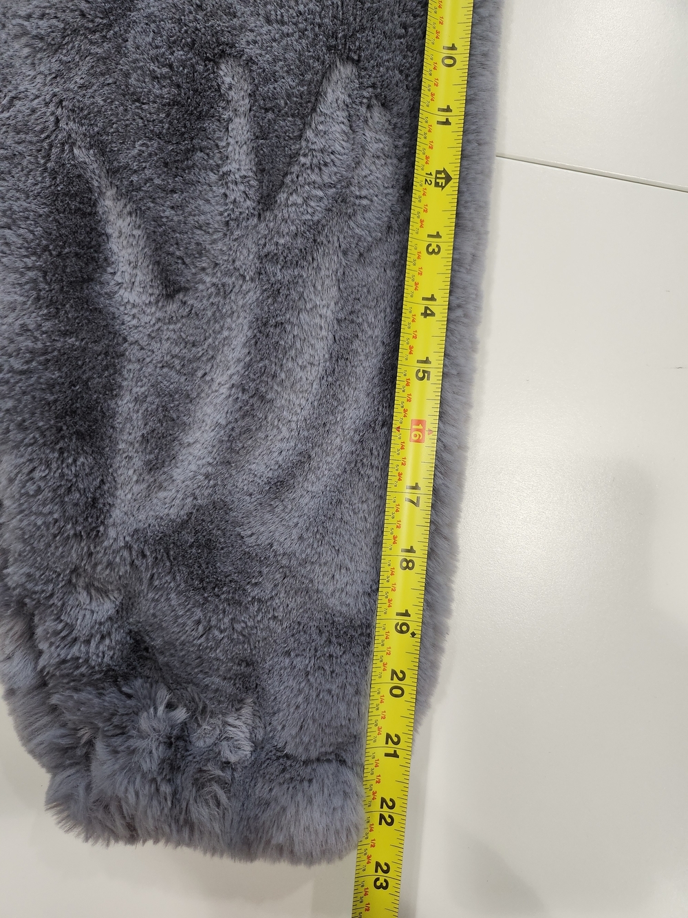 Anthropologie Elevenses Blue Gray Faux Fur Zip Up Teddy Jacket Plush Medium - Picture 14 of 14